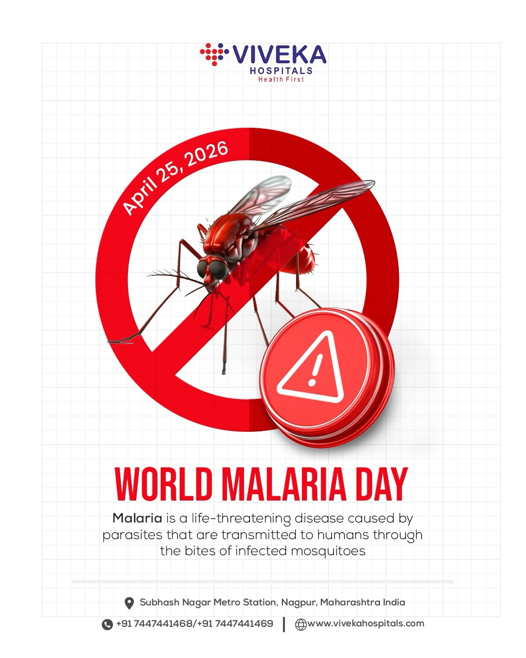 Malaria is preventable, yet still dangerous, awareness is the first step to protection. ๐ฆ๐ซ
This World Malaria Day, letโs stay informed, recognize the symptoms early, and take simple steps to keep ourselves and our community safe.
Because prevention today means protection for tomorrow. โค๏ธ
#WorldMalariaDay #MalariaAwareness #PreventMalaria #HealthAwareness #StaySafeStayHealthy