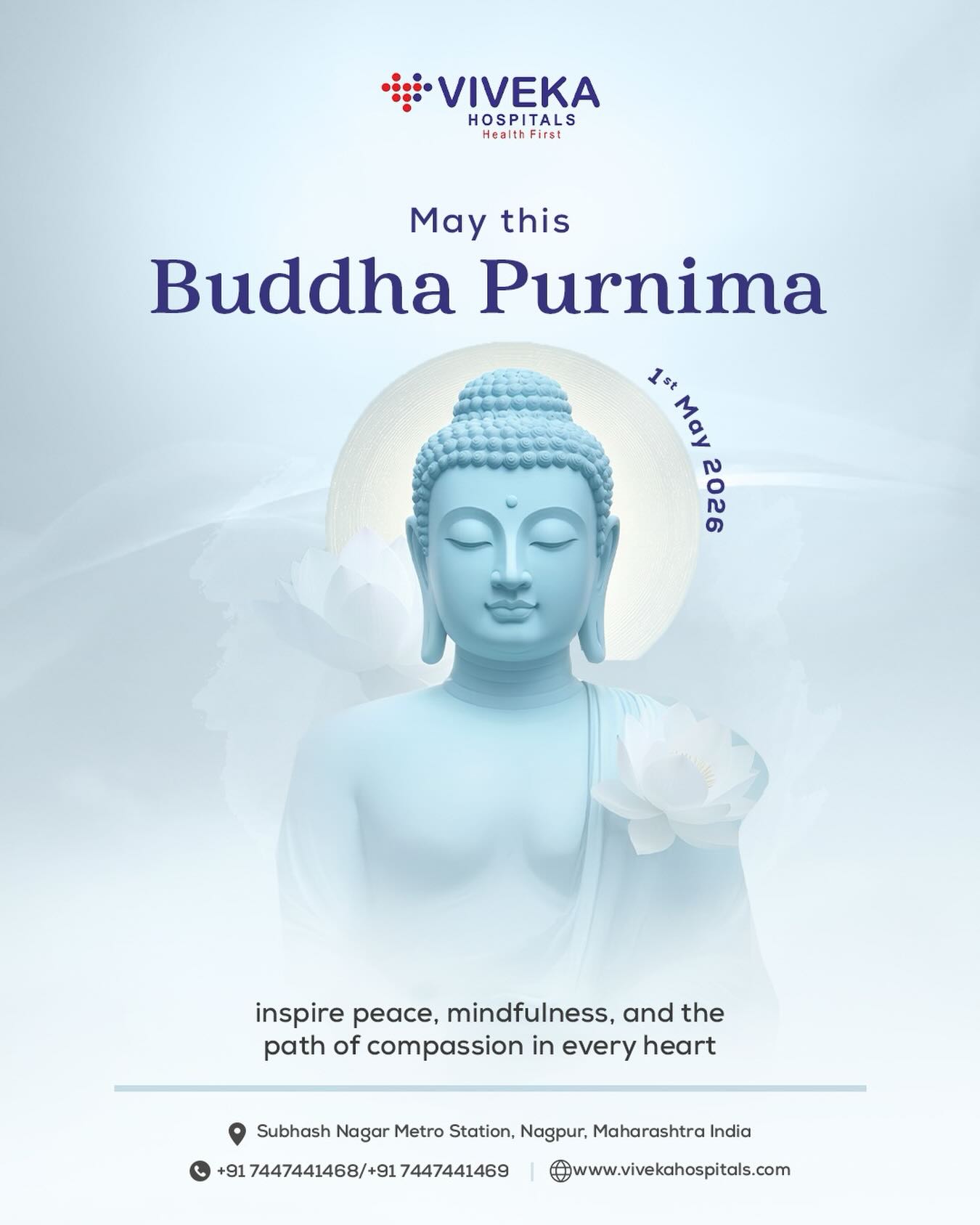 May peace, compassion, and mindfulness guide every life we touch ๐๏ธ๐
On Buddha Purnima, letโs heal with kindness and live with awareness.
#BuddhaPurnima #VivekaHospital #PeaceAndHealing #CompassionInCare #MindfulLiving